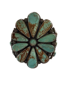 #8 Turquoise and Sterling Silver cuff by Anthony Skeets