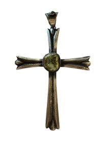 Chimney Butte Palomino Sterling silver cross pendant