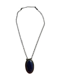 Navajo Lapis and Sterling silver necklace