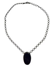 Old pawn Julia Frank Navajo Lapis and Sterling silver necklace