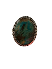 Men's Navajo pilot mountain Turquoise and Sterling silver ring size 11.5