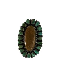 Navajo Royston Turquoise and Sterling silver ring size 7