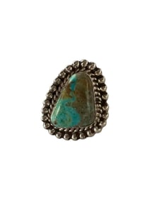 Navajo Old pawn Royston Turquoise and Sterling silver ring size 6