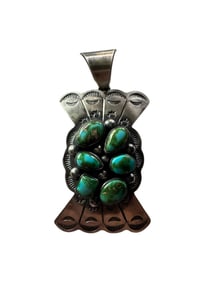 Chimney Butte Navajo Sonoran Mountain Turquoise Sterling silver pendant