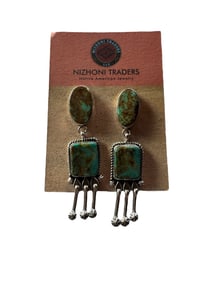 Navajo Jacqueline Silver Royston Turquoise post earrings
