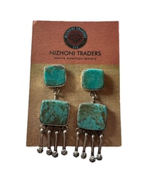 Navajo Jacqueline Silver Royston Turquoise post earrings