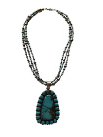 Navajo Kathleen Chavez Turquoise Sterling silver necklace