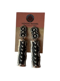 Navajo Leander Tahe Repousse post earrings