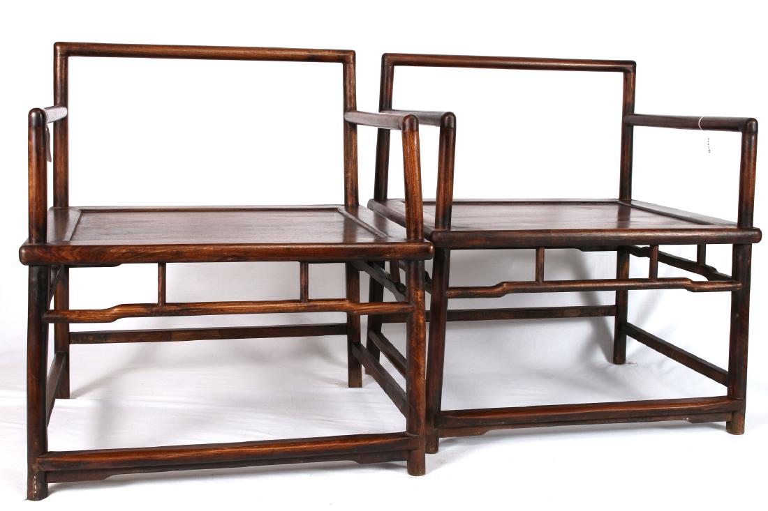 PAIR OF HUANG HUA LI MEDITATION CHAIRS (1 of 9)