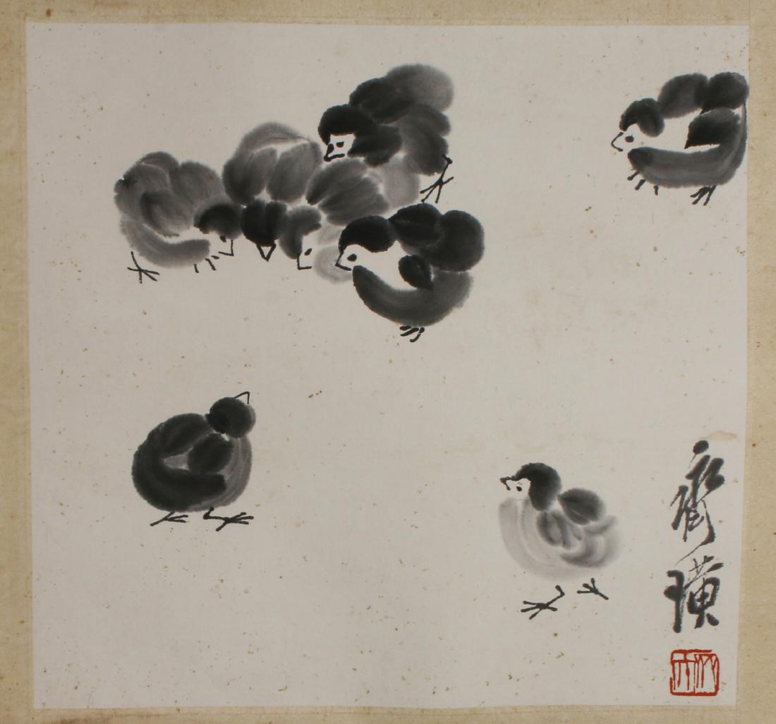 PAINTING ON PAPER OF BABY CHICKS (1 of 5)