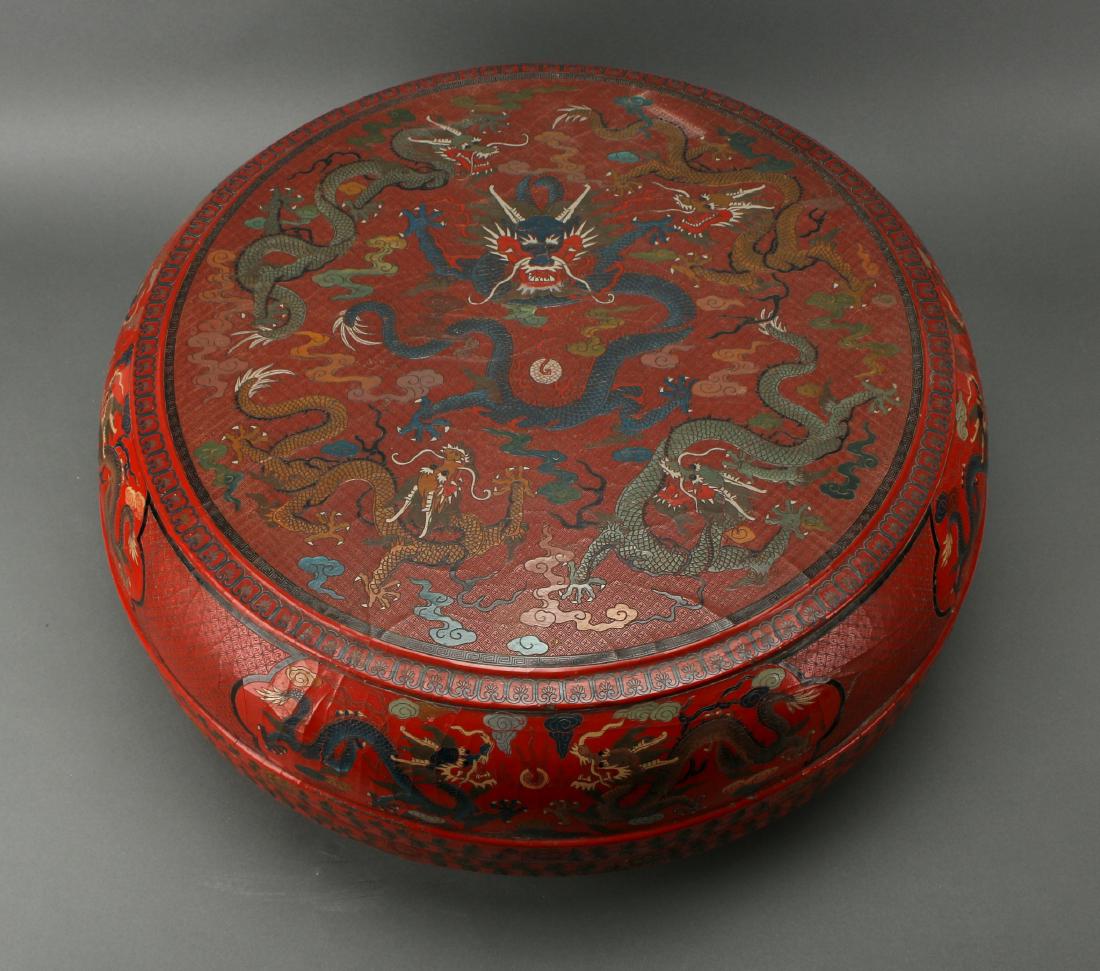 LARGE RED LACQUER BOX (1 of 10)