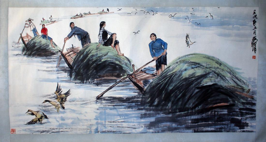 PAINTING OF A RIVER SCENE (1 of 7)