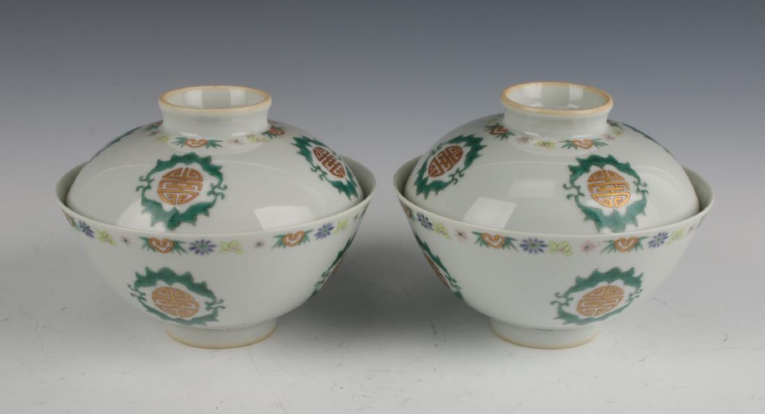 PAIR OF LIDDED RICE BOWLS (1 of 6)