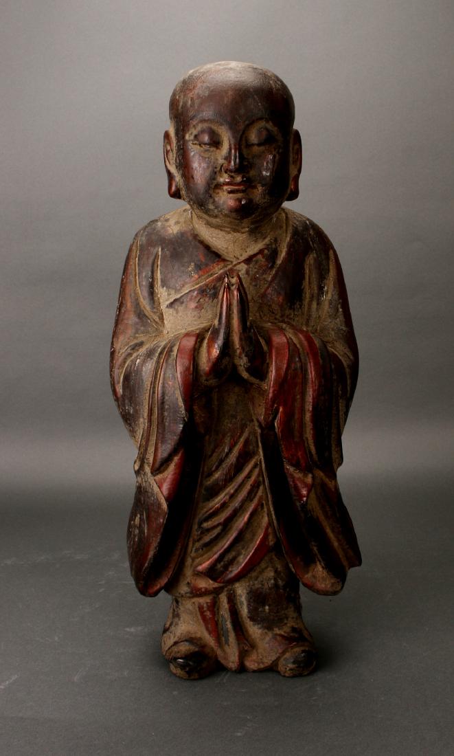 CARVED WOODEN PRIEST (1 of 6)