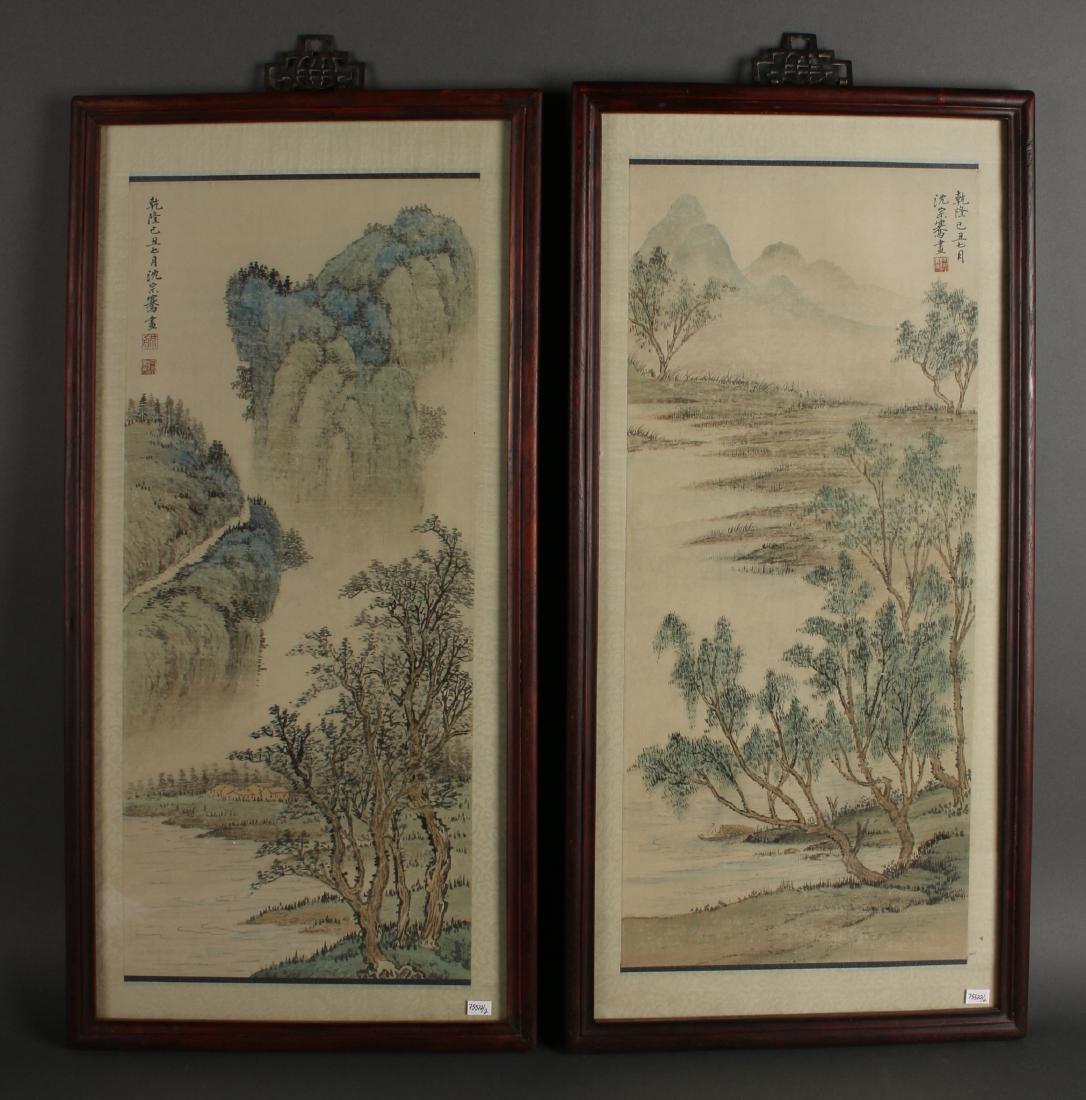 PAIR OF FRAMED WATERCOLORS (1 of 8)