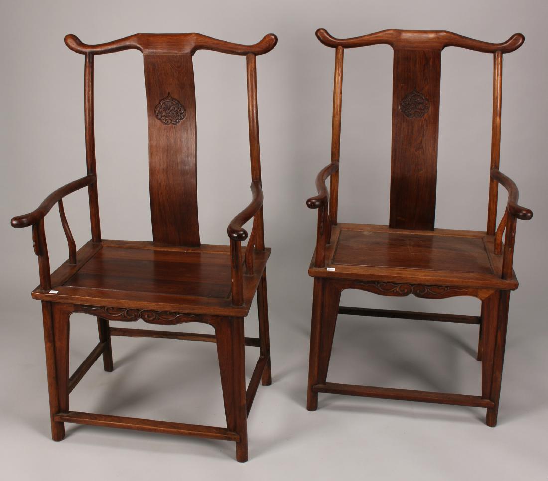PAIR HUANG HUA LI OFFICER HAT CHAIRS (1 of 10)