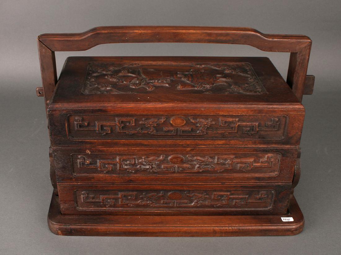 THREE TIERED WOODEN LUNCH BOX (1 of 6)