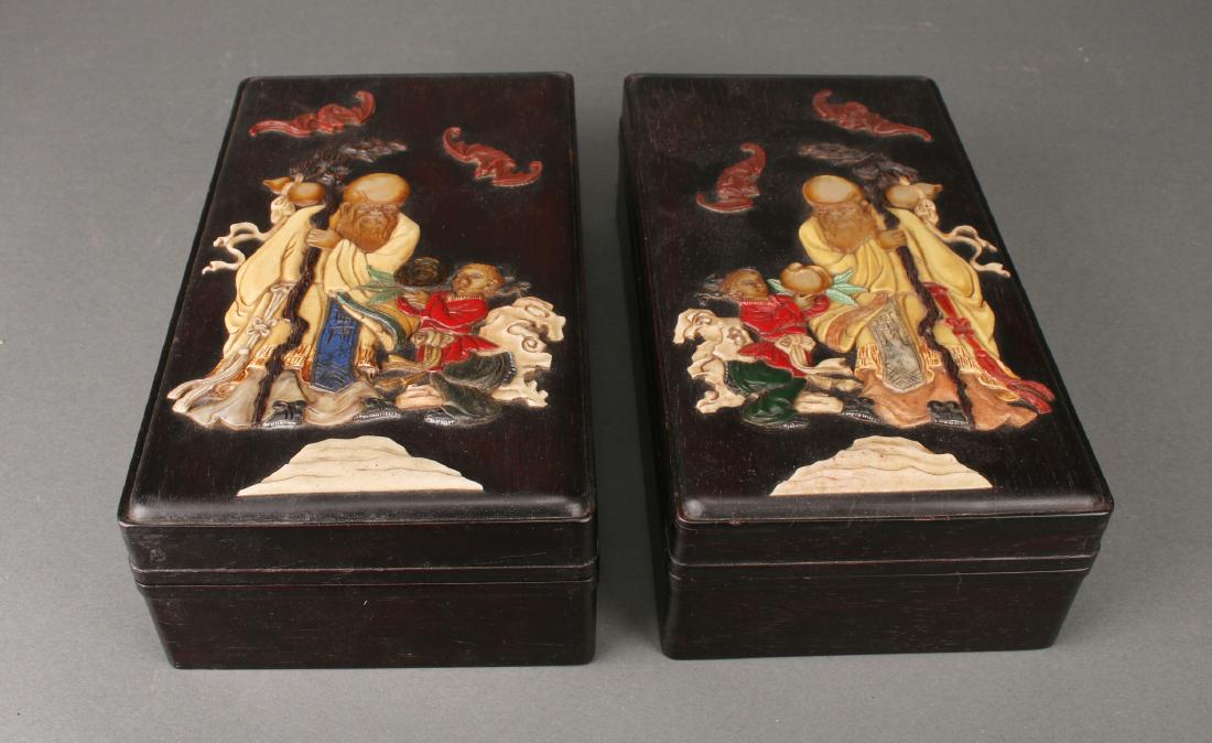PAIR OF ZITAN BOXES (1 of 8)