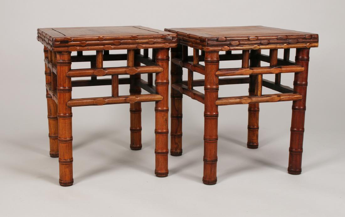 PAIR HUANG HUA LI LOW STOOLS (1 of 8)