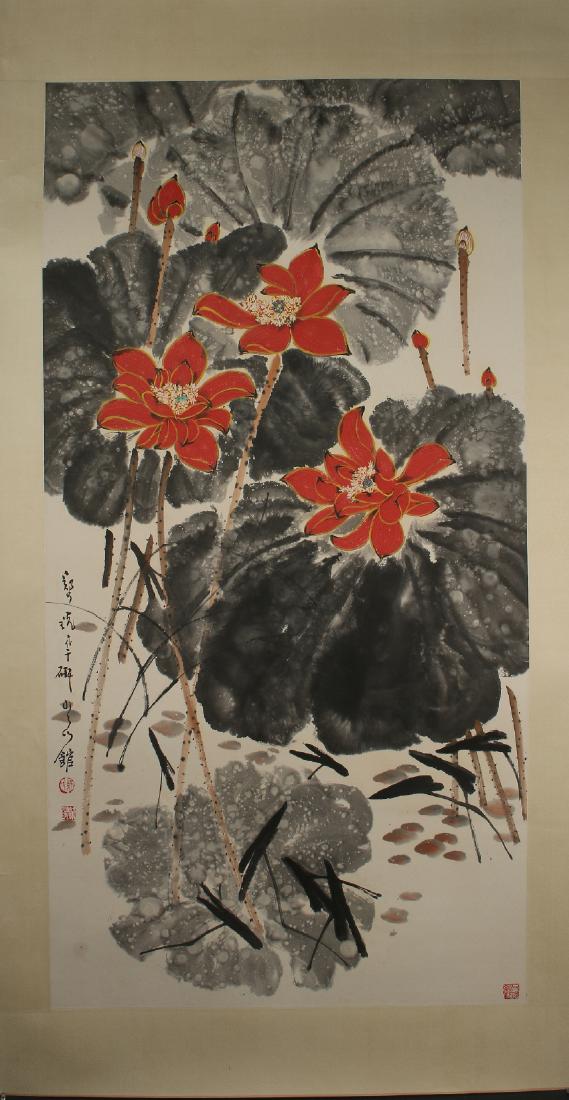 PAINTING OF LARGE WATER LILIES (1 of 9)