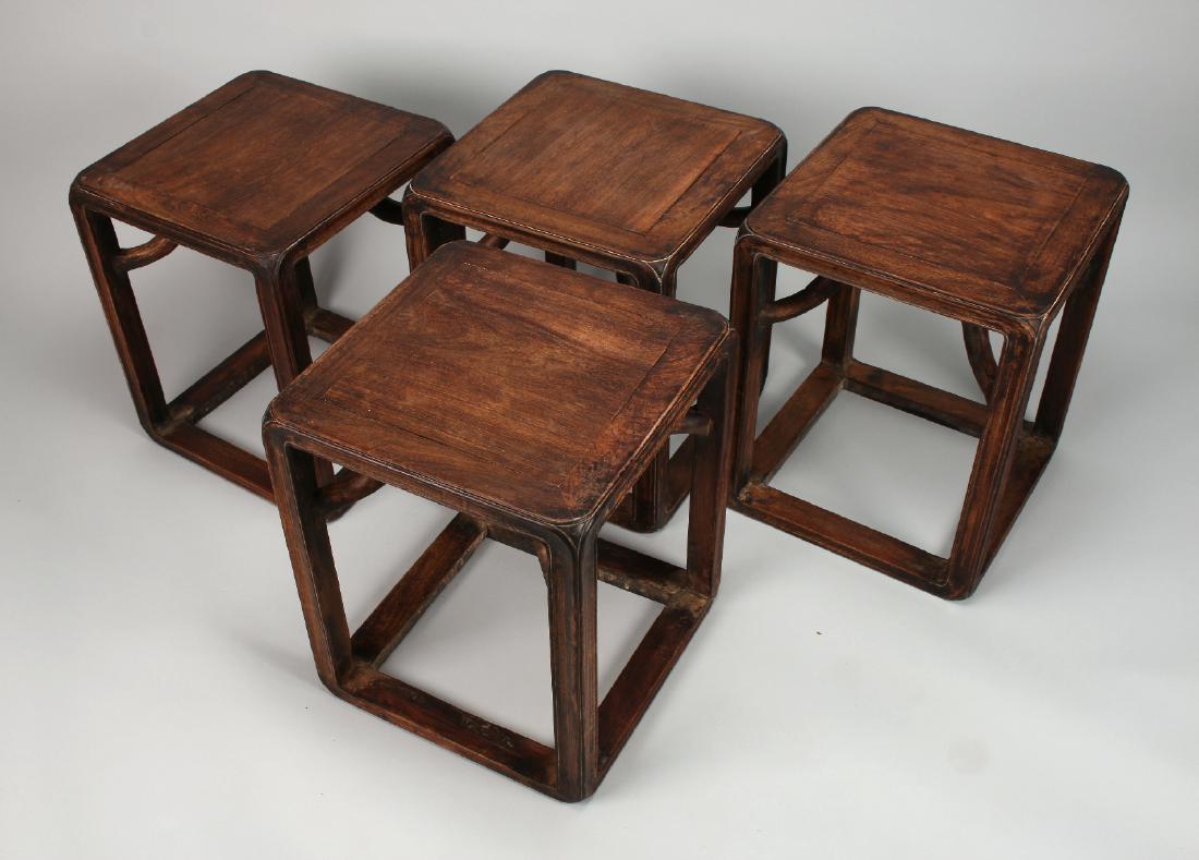 FOUR WOODEN STOOLS (1 of 10)