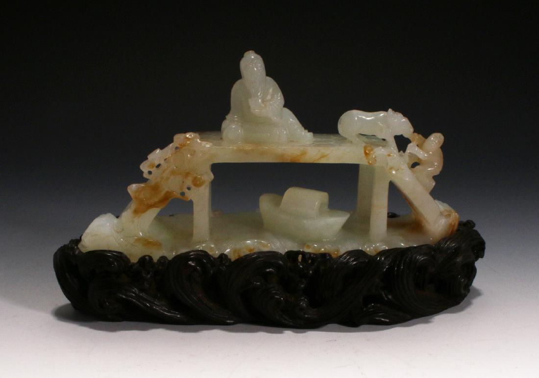 CHINES WHITE JADE BRIDGE SCENE ON STAND (1 of 10)
