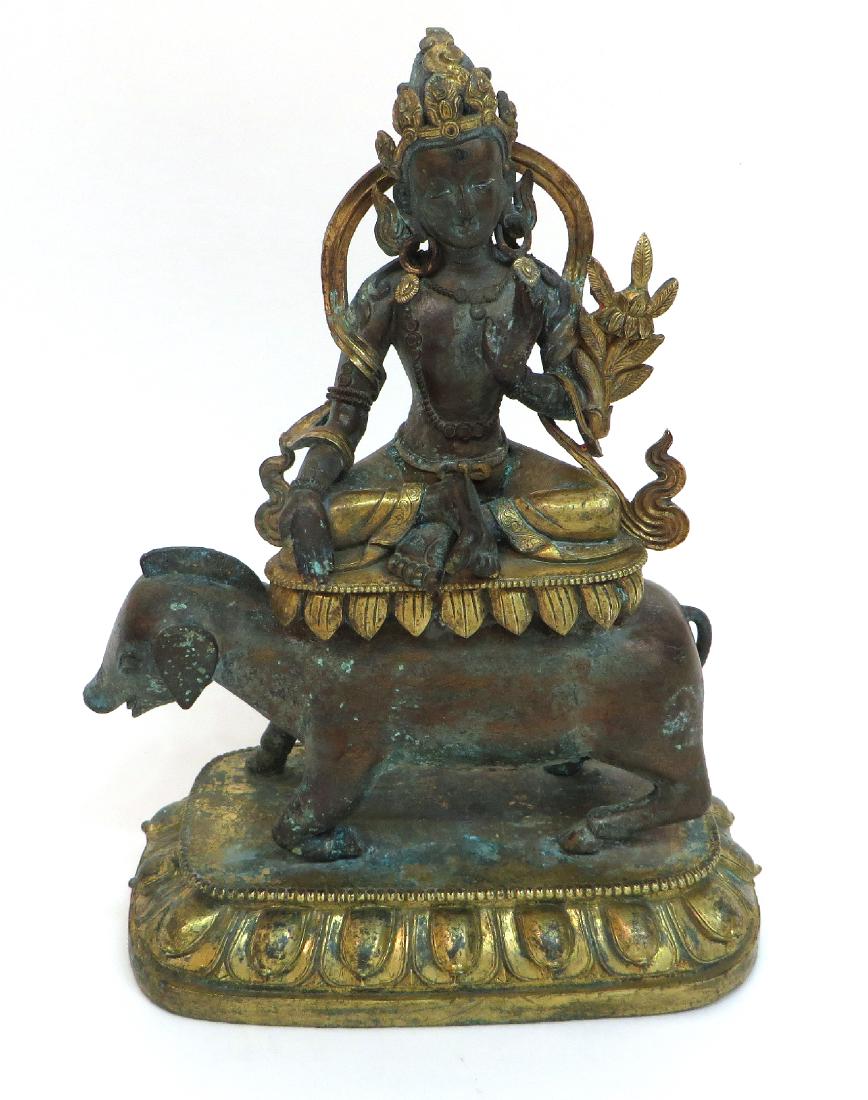 CHINESE QING DYNASTY GILT BRONZE BUDDHA (1 of 7)