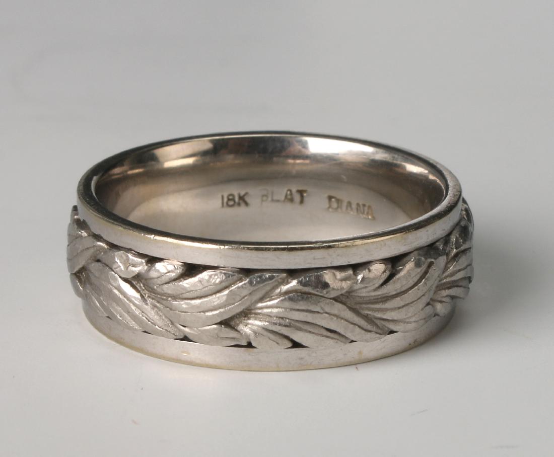 JE CALDWELL 18K WHITE GOLD & PLATINUM MEN'S RING (1 of 6)