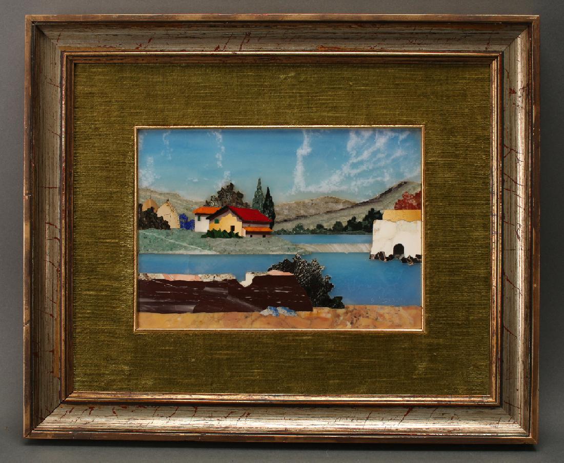 FRAMED PIETRA DURA LANDSCAPE (1 of 6)