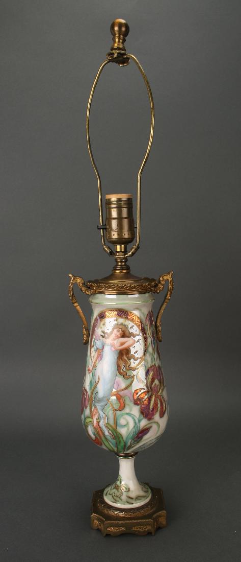 ART NOUVEAU SEVRES LAMP SIGNED E. DABONEVIL (1 of 10)