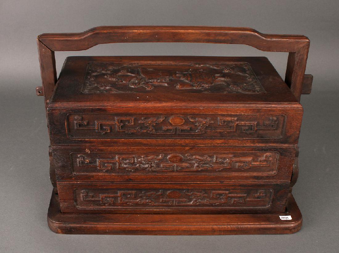 THREE TIERED WOODEN LUNCH BOX (1 of 6)