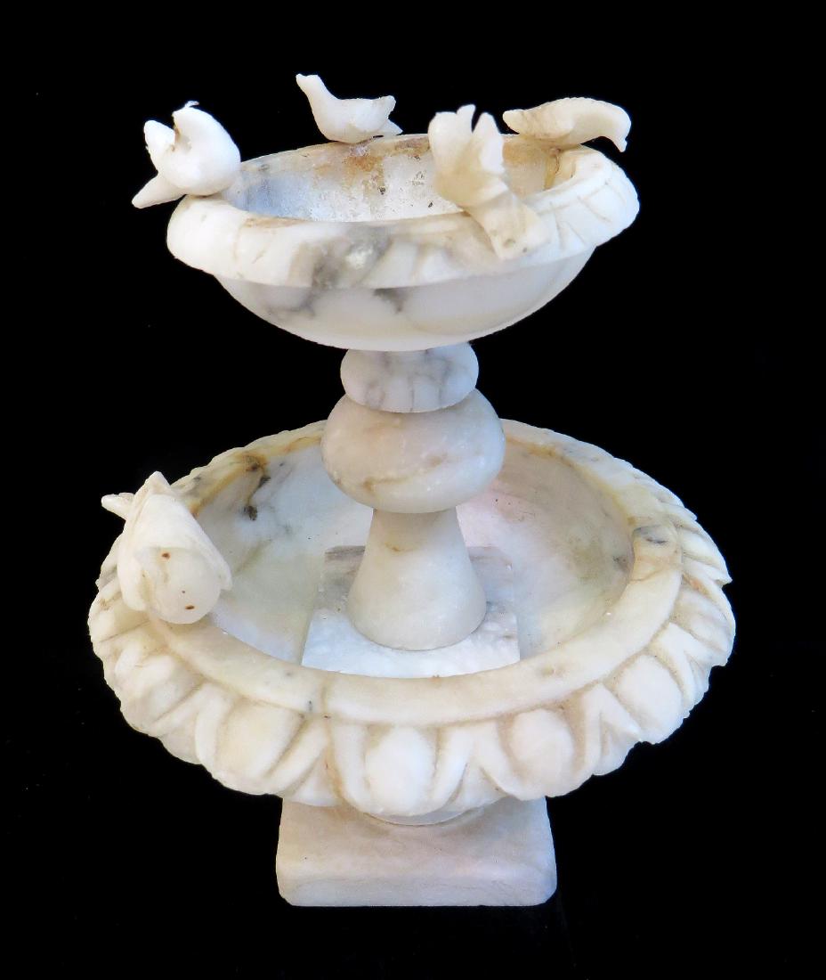 MARBLE DESK BIRD FEEDER: Marble Desk Bird Feeder: Birds gather at this two tiered marble feeder. 6" tall $20 - $40 Shipping: We are able to pack and sh