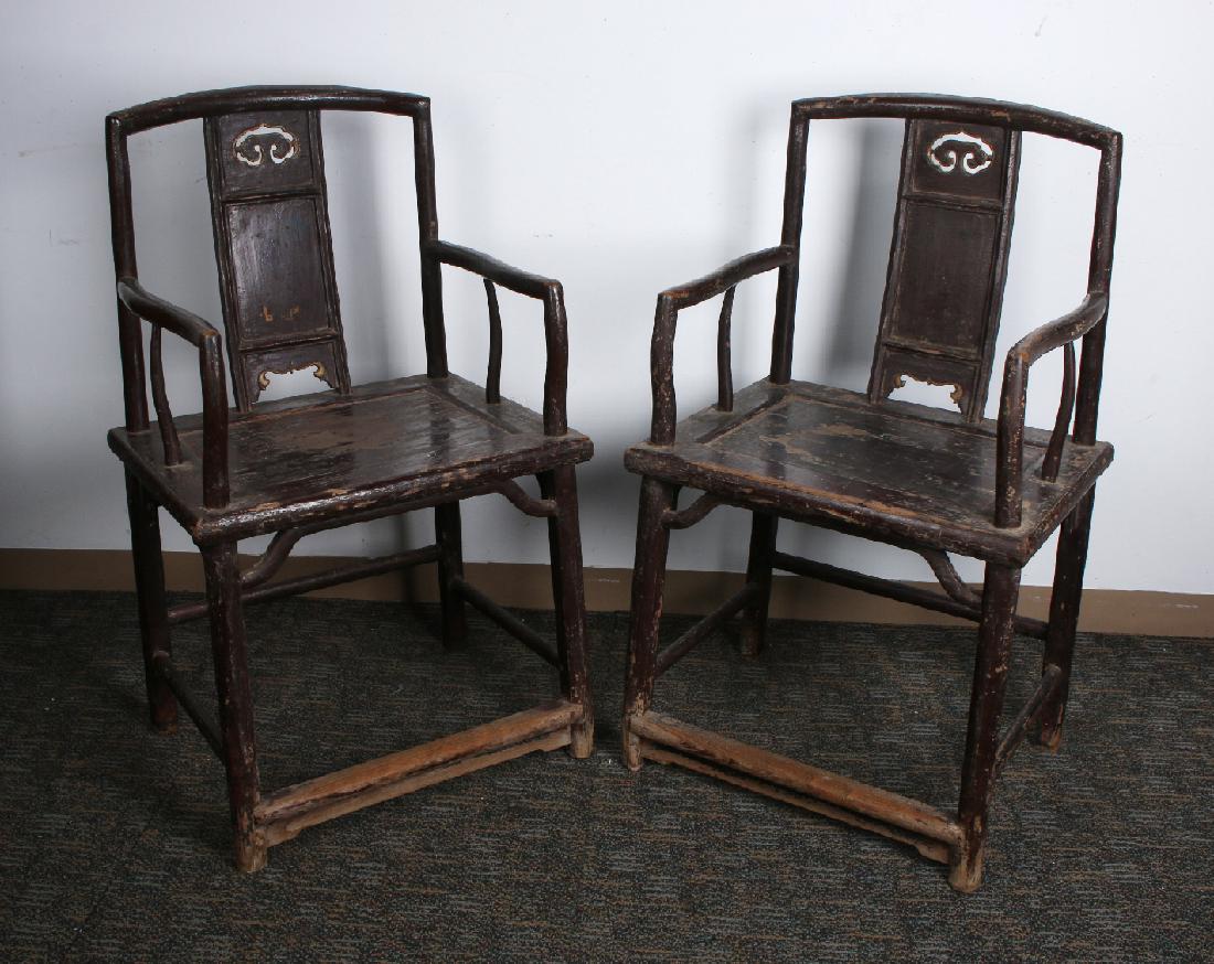 PAIR 19TH CENTURY CHAIRS (1 of 8)
