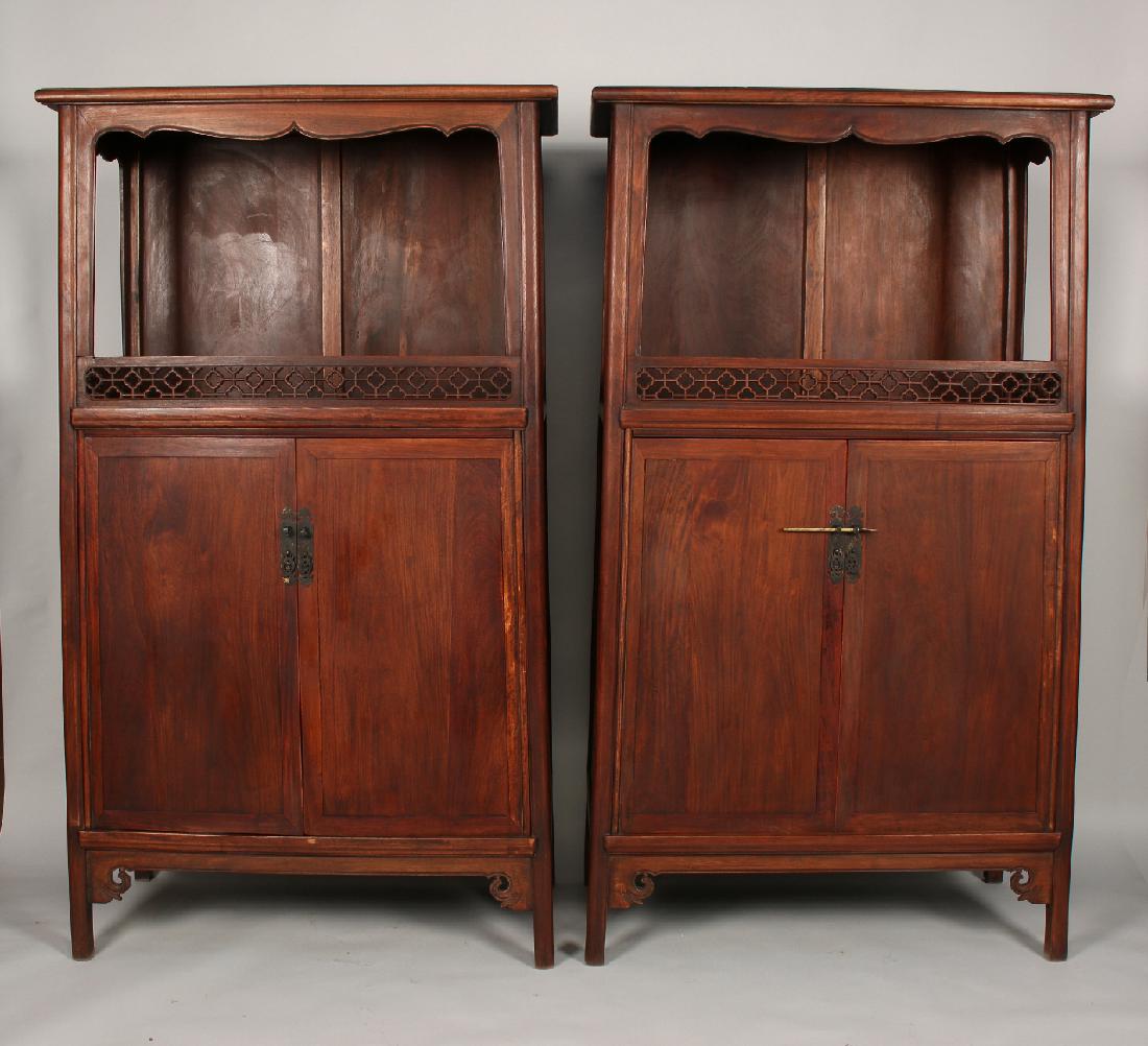 PAIR OF HUANGHUALI CABINETS (1 of 9)