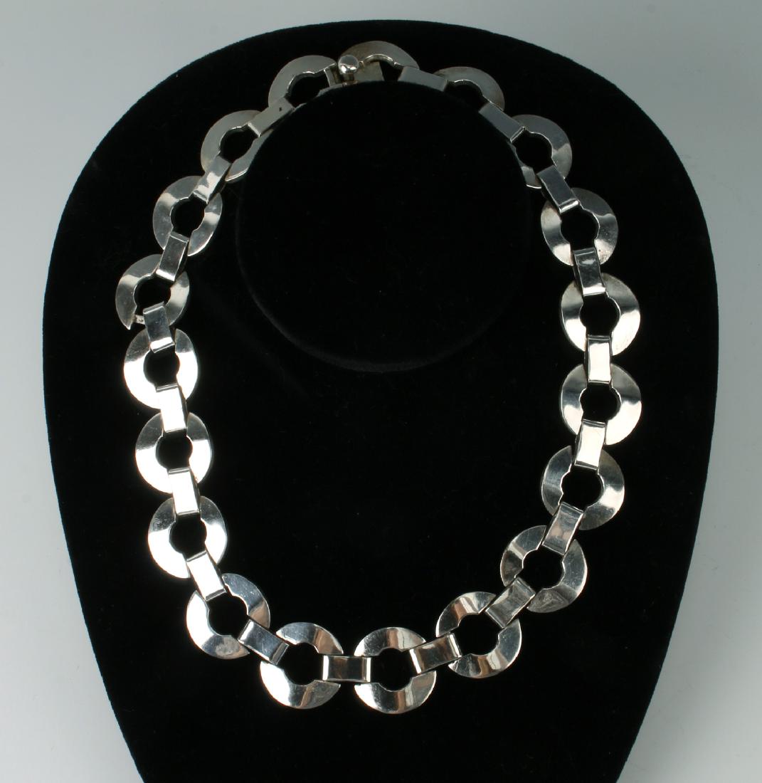 ALICIA MEXICAN STERLING SILVER DISC LINK CHOKER (1 of 6)