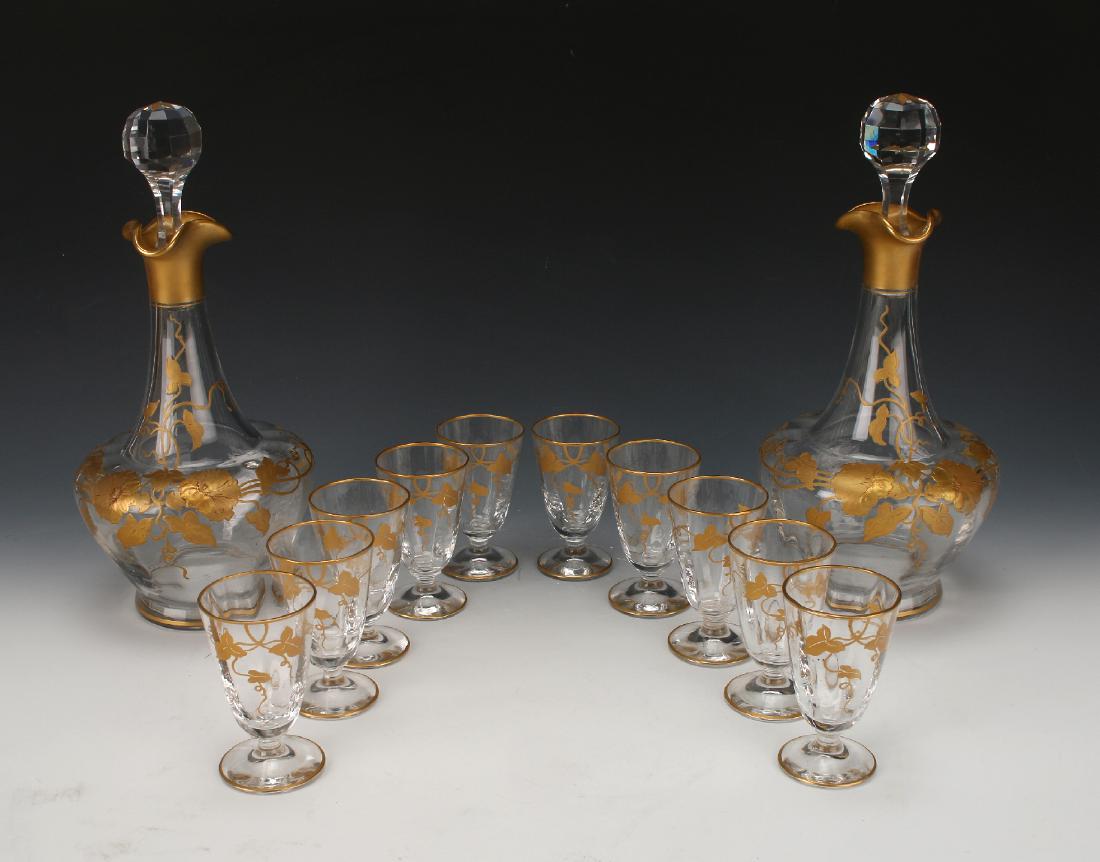 TWELVE PIECE ART NOUVEAU CORDIAL SET (1 of 8)