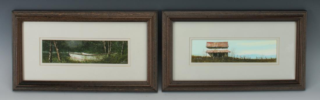 TWO ACRYLIC PAINTINGS BY LOU MESSA (1 of 9)