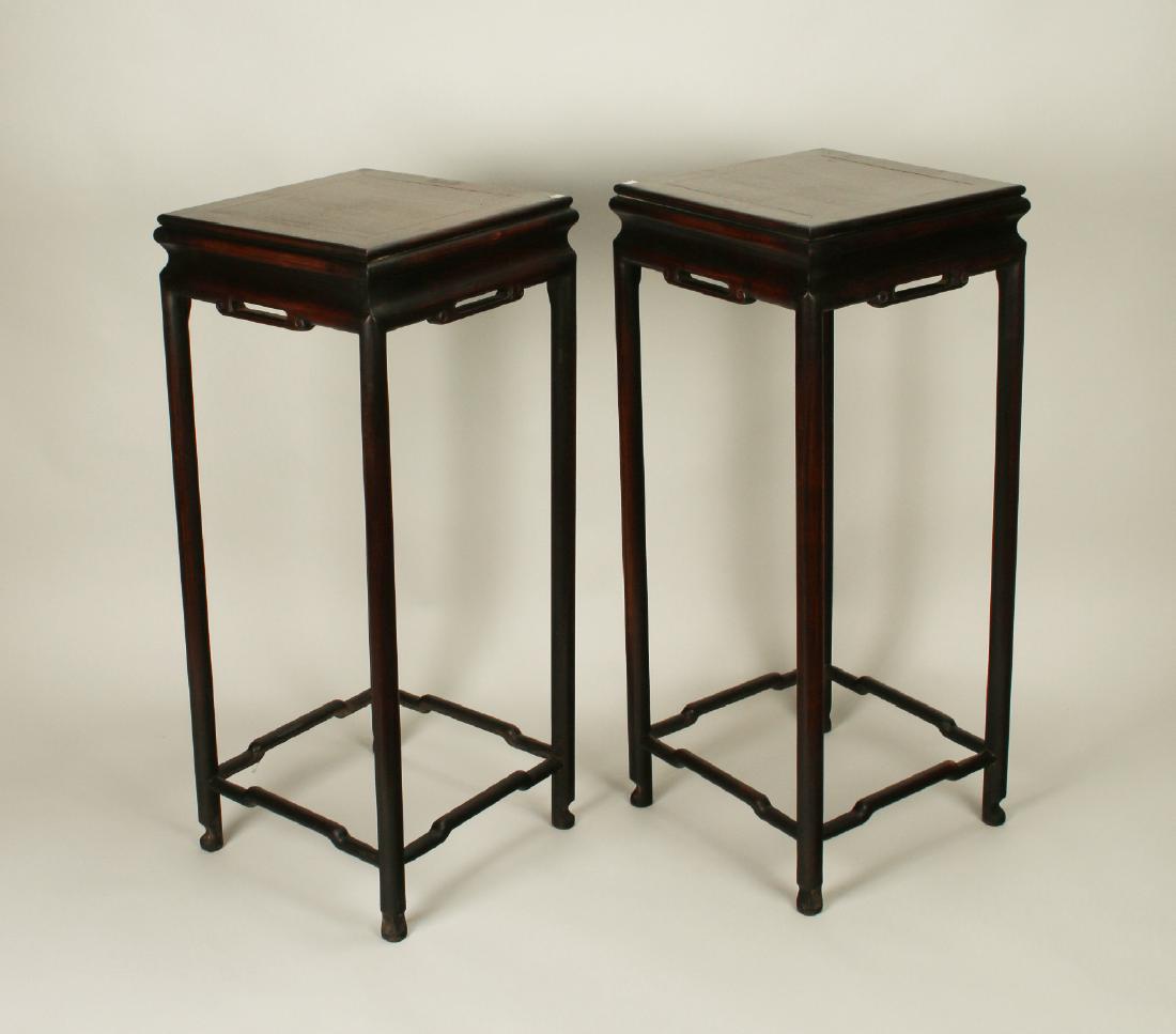 PAIR ZITAN VASE STANDS (1 of 6)