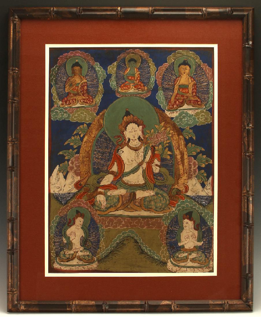 FRAMED TIBETAN THANGKA (1 of 10)
