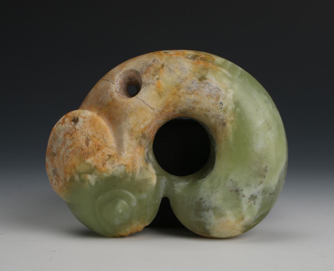 HONG SHAN HARDSTONE CIRCULAR MOUSE PENDANT (1 of 5)