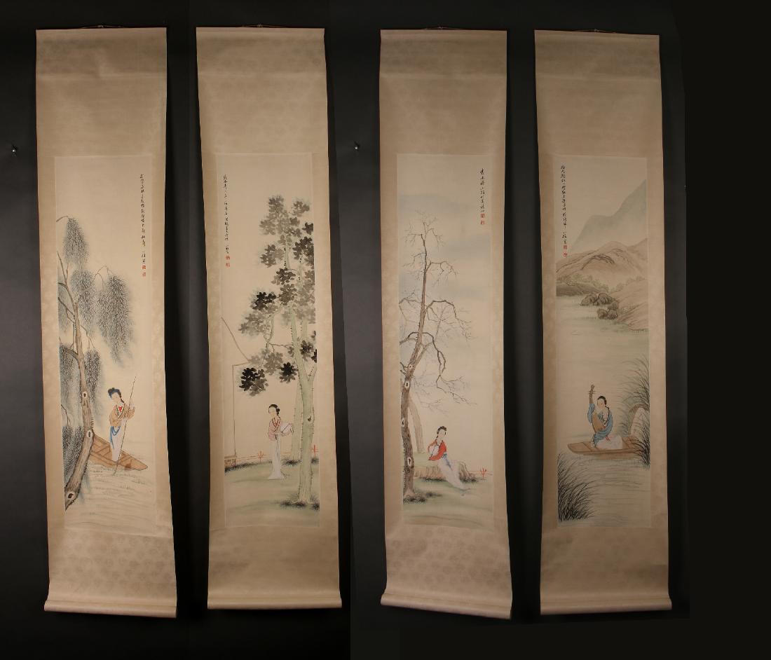 FOUR SCROLLS OF WOMEN IN NATURE SETTINGS (1 of 10)