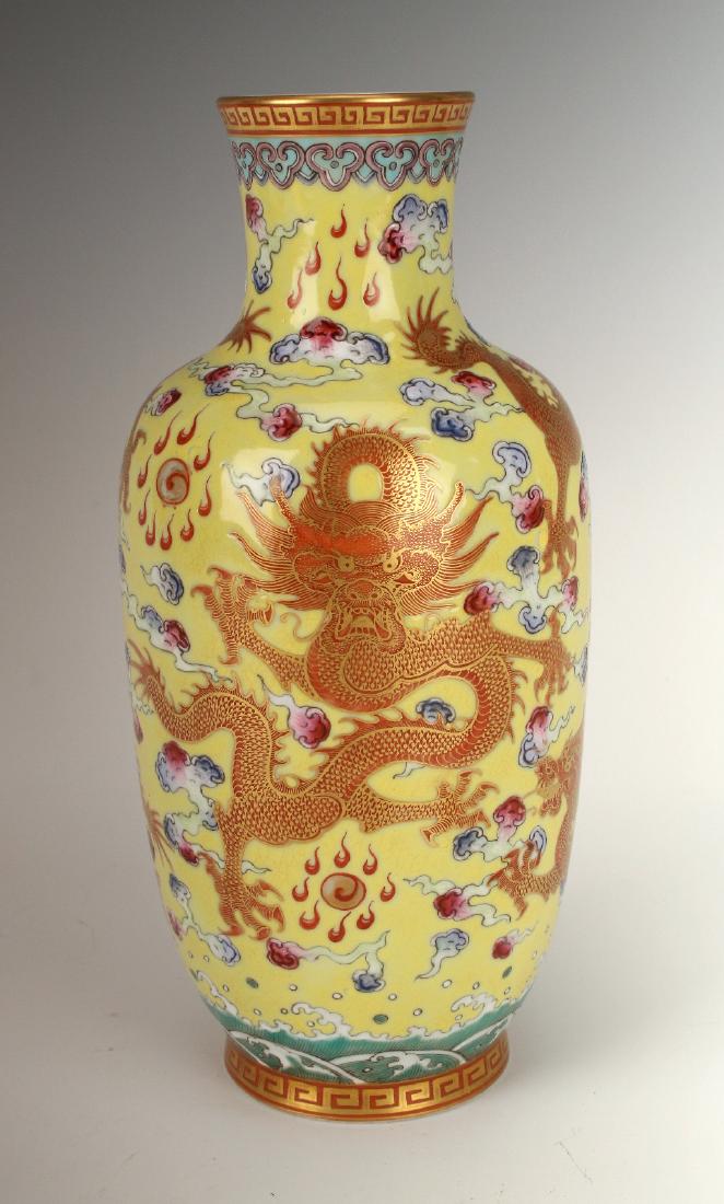 QIANLONG ENAMEL & GILT PORCELAIN VASE (1 of 8)