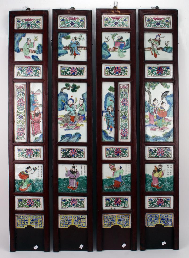 FOUR 19TH C PORCELAIN PANELS (1 of 10)