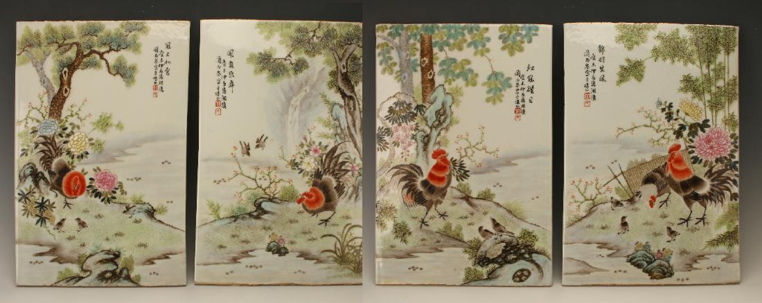 FOUR REPUBLIC PERIOD ROOSTER PLAQUES (1 of 10)