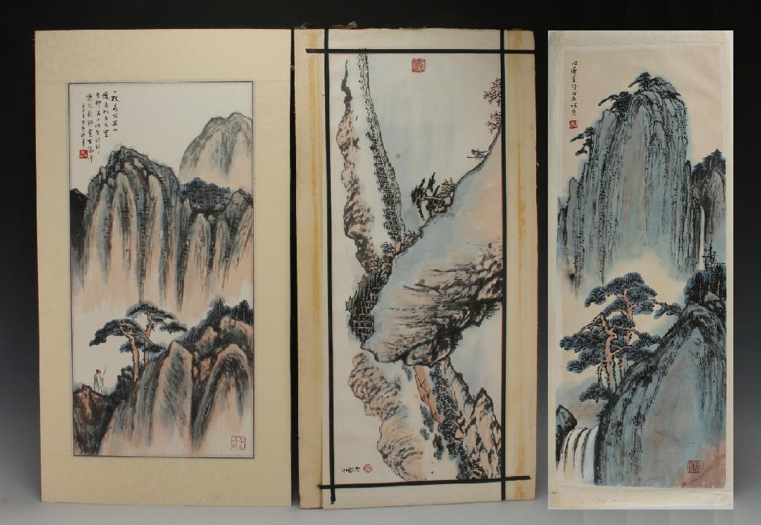 THREE LANDSCAPE PAINTINGS (1 of 10)