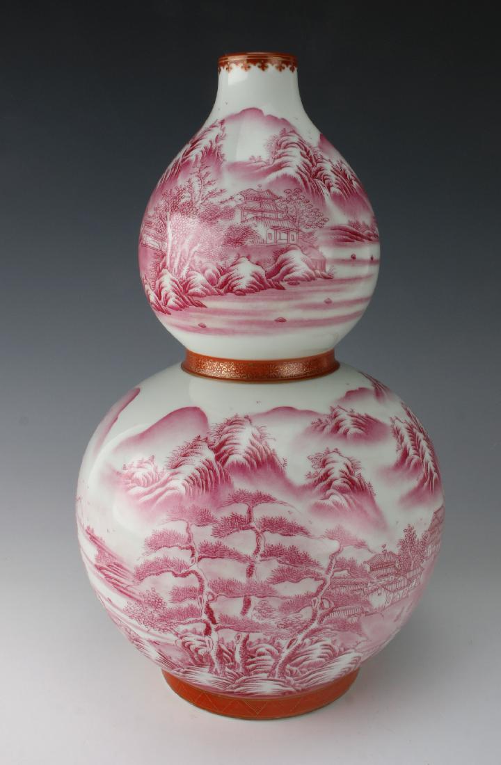 PINK DOUBLE GOURD LANDSCAPE VASE (1 of 9)