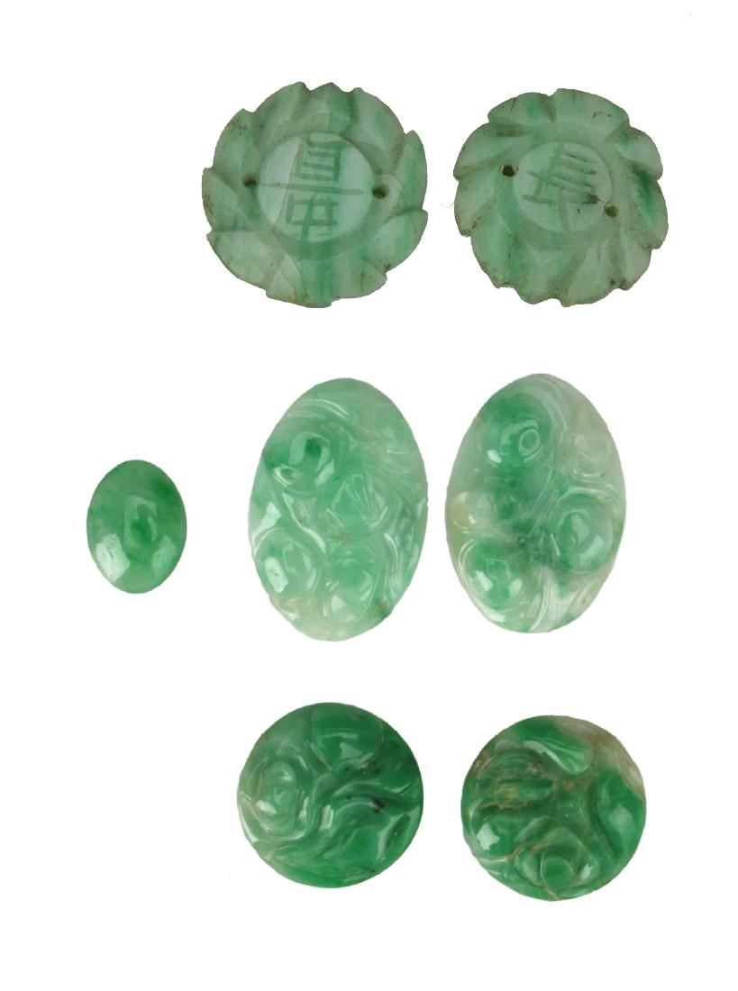 SEVEN SMALL JADE CARVINGS (1 of 10)
