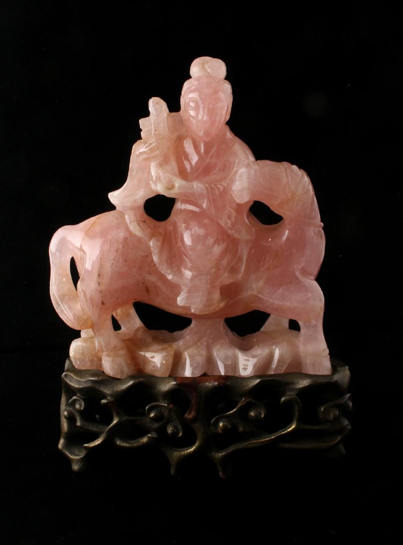 ROSE QUARTZ CARVING OF FIGURE (1 of 7)