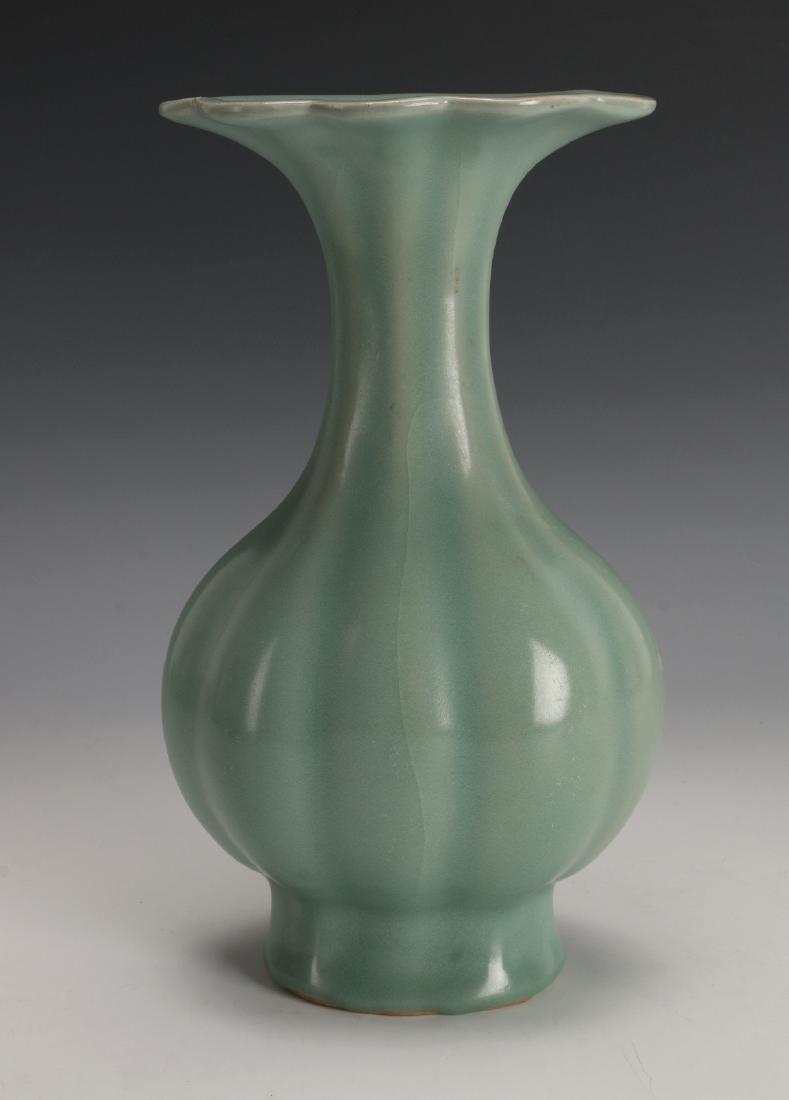 CELADON GLAZE LOBED VASE (1 of 6)