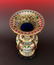 CLOISONNE PHOENIX TAIL STYLE VASE WITH STAND - 7